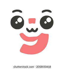 Number 9 cute kawaii character, funny emoticon vector clip art.