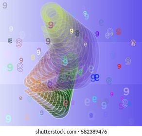 Number 9 design icon