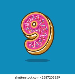 The number 9 is donut shape