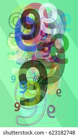 Number 9 elements icon