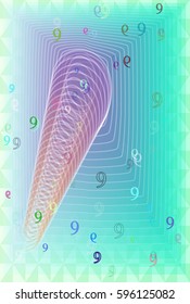 Number 9 elements texture