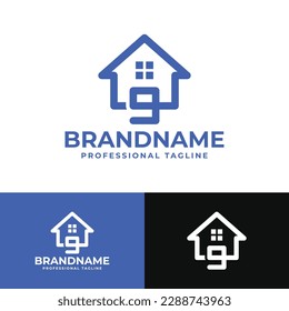 Logotipo de la casa número 9, adecuado para cualquier negocio relacionado con la casa, la propiedad inmobiliaria, la construcción, el interior con el número 9.