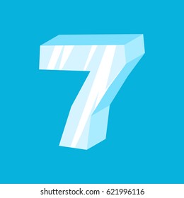 Number 9 ice. Icicles font nine. Frozen alphabet symbol. Iceberg ABC sign