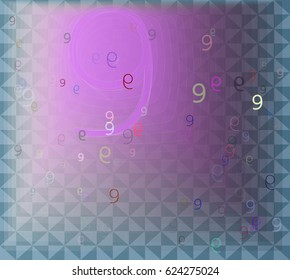 Number 9 icon elements