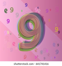 Number 9 idea background