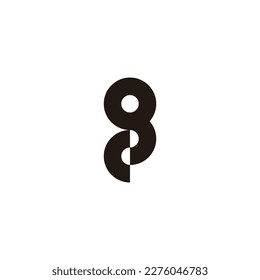 Número 9, letra c símbolo geométrico símbolo simple vector