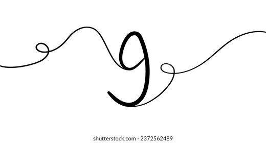 Dibujo de línea número 9 sobre fondo blanco. 9.º contorno continuo de dibujo de cumpleaños. Ilustración vectorial mínima