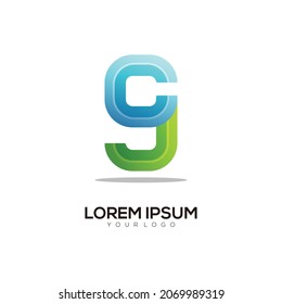 Number 9 logo colorful gradient