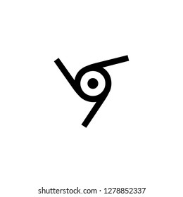 number 9 logo concept