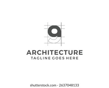 number 9 logo, creative architecture design, vector illustration, isolated on transparent background 