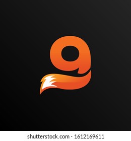 Number 9 Logo Design with Foxtail Element