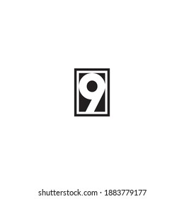 Number 9 logo design vector illustration template