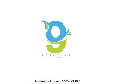 Number 9 Logo Linked Swoosh Modern Clean Environment Vector