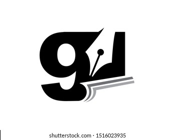 Number 9 logo or symbol template design