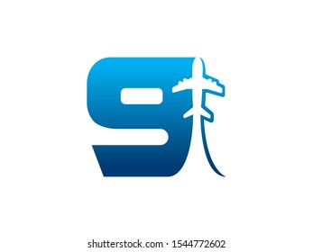 Number 9 logo or symbol template design