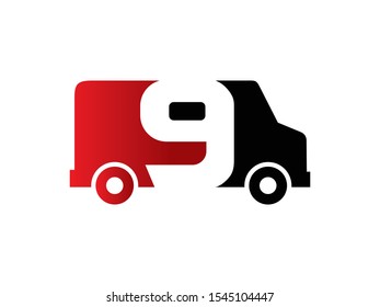Number 9 logo or symbol template design