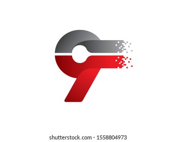 Number 9 logo or symbol template design