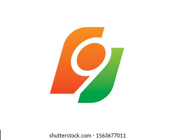 Number 9 logo or symbol template design