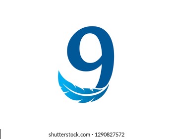 Number 9 Logo Template Design, Vector, Emblem, Concept Design, Creative Symbol, Icon
