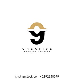 Number 9 logo template design with a cut concept. 9 luxury. typography , monogram number. suitable for business logos, product marketing, company, anniversaries, celebrations, birthdays, anniversaries