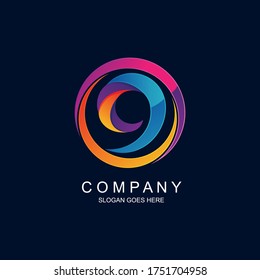 Number 9 logo in vector
