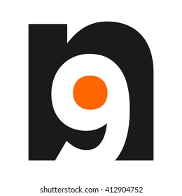 number 9 logo vector. letter N logo vector.