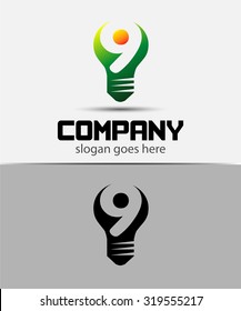 Number 9 logo. Vector logotype design set
