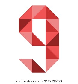 number 9 logo vector. Suitable for iconic logo.