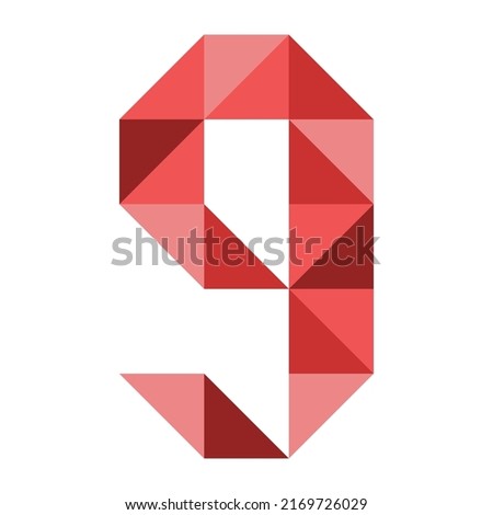 number 9 logo vector. Suitable for iconic logo.