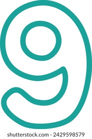 Número 9, número 9, número 9 para tu diseño.