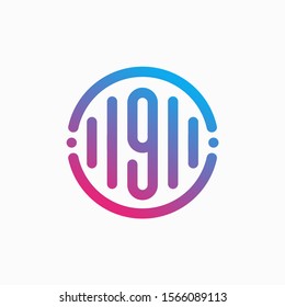 number 9 with pulse concept. sound waves sign, bass, DJ. Suitable for Creative Industry, Multimedia, entertainment, technology, digital, Industry Music, Studio, Shop, and any related business - vector