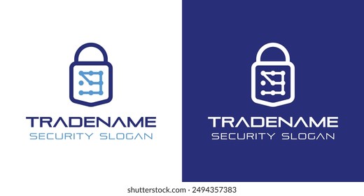 Number 9 Smart Lock Logo, Perfect for Digital Padlock and Residential Security Services