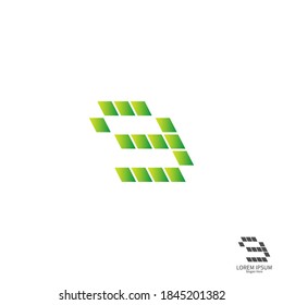 Number 9  square logo icon concept design vector