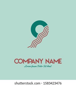 Number 9 vector font alphabet, modern dynamic flat design for your unique elements design , logo, corporate identity, application, creative poster & more