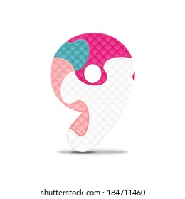 Number 9 - vector illustration