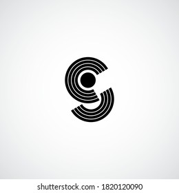 Number 9 vector line dot logo design template. Unique modern minimalist logo symbol