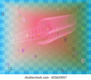 Number 9 vector pattern