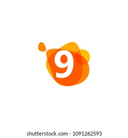 Number 9 Vector Template Design Illustration
