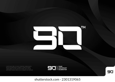 Number 90 logo icon design 90th birthday logo number anniversary 90