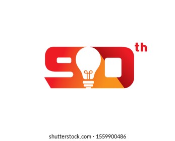 Number 90 logo or symbol template design