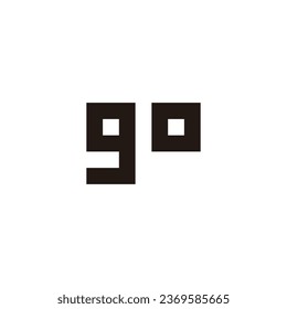 Number 90 square geometric symbol  simple logo vector