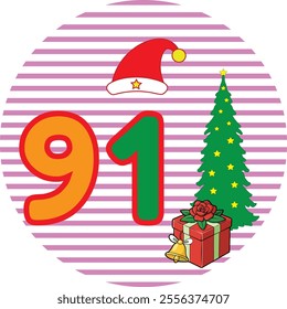 Number 91 Vector Art Illustration - Line Art, Silhouette, Icon and Clipart