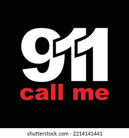Number 911 Call me logo vector