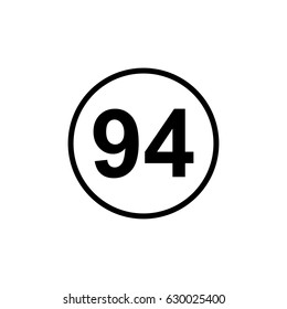 Number 94 icon illustration isolated vector sign symbol