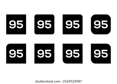 Number 95 logo design vector 