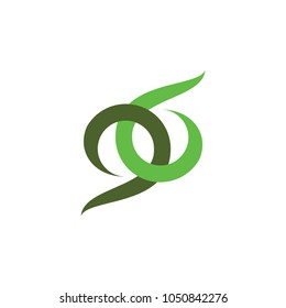 Number 96 with leaf logo design vector