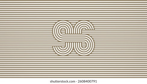 Number 96 logo design Inspiration, Number 96 logo multi line style that blends into the line background, flat design logo template, vector illustration
