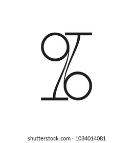 Number 96 logo design vector