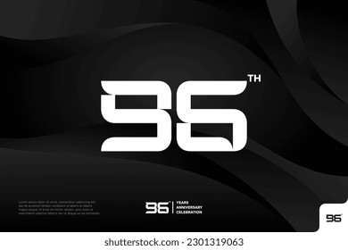 Number 96 logo icon design 96th birthday logo number anniversary 96