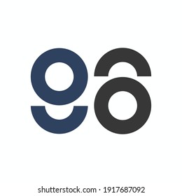 Number 96 logo, minimal logo, can be used as icon, vector